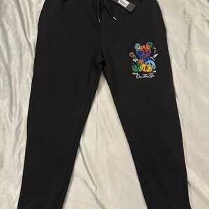 Left Point Black rhinestone joggers 2XL mens